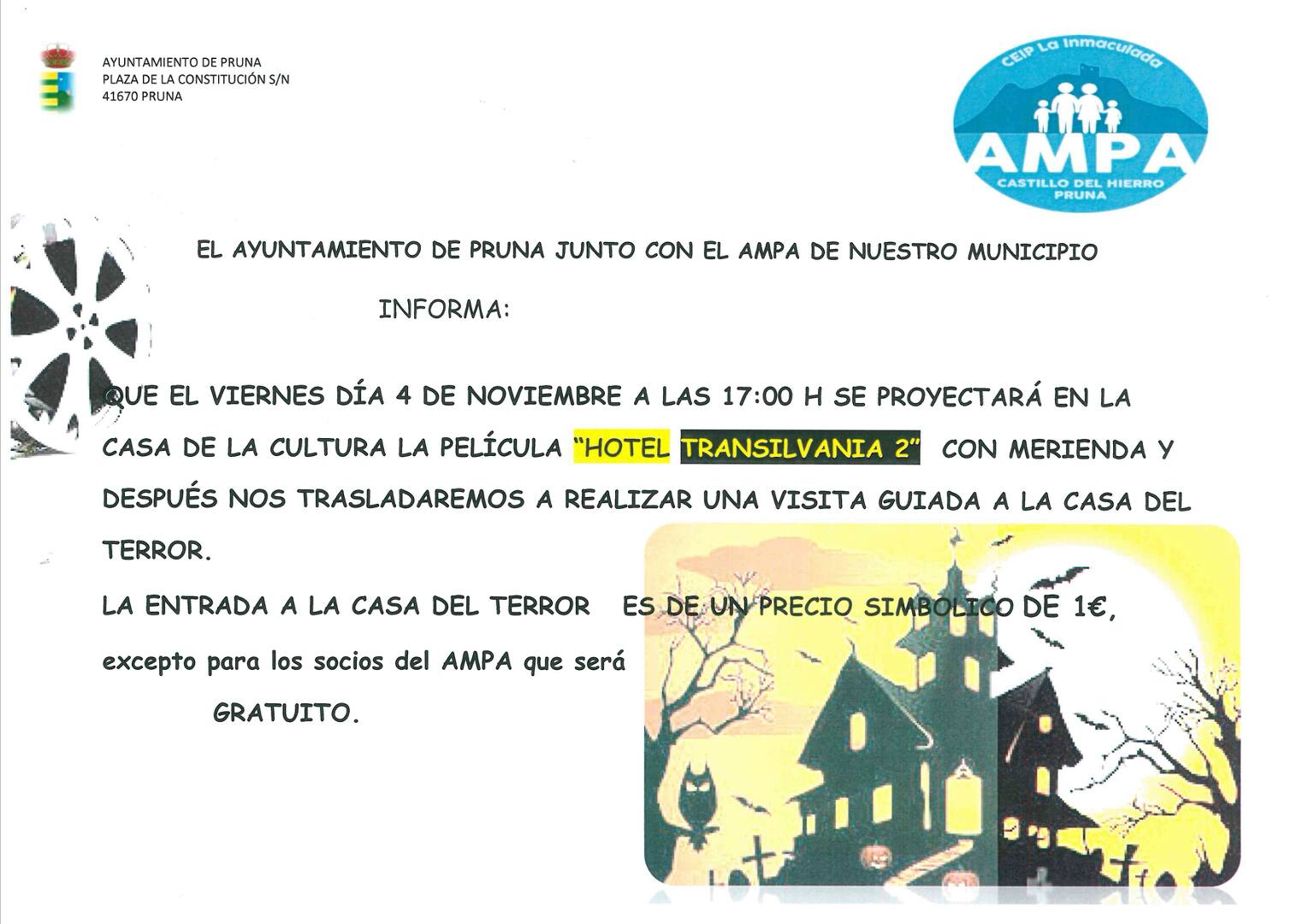 cine y casa del terror