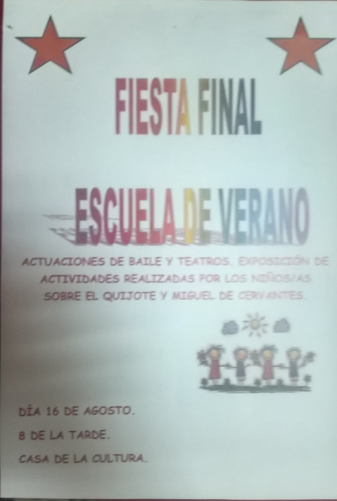 fiesta escuela de verano